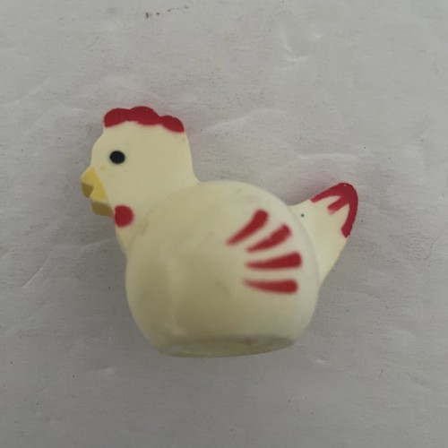 Vintage Fisher Price Little People WEISS Henne Huhn für Bauernhof