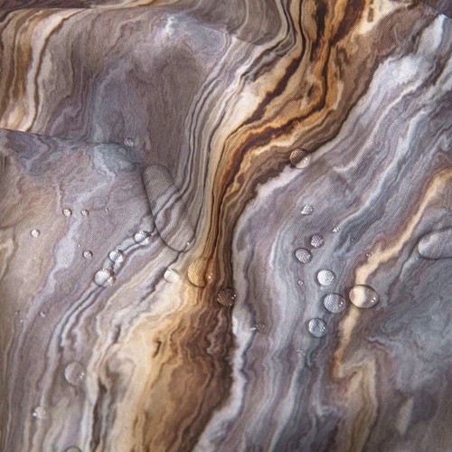 Shower Curtain Marble Texture for Bathroom, Polyester Fabric Waterproof Bathr... - Picture 8 of 8