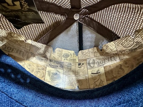Hat - Snapback Goorin Brothers Blue/Tan Bill Rooster (COCK) One Size Fits All - Picture 6 of 13