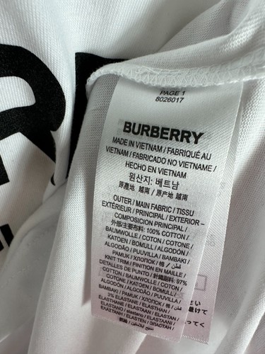 Neu Original Burberry Letchford Bio Baumwolle Jersey T-Shirt Größe XL - Bild 4 von 5