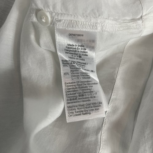 Madewell Damen Langarmshirt gerafft weiß neu ohne Etikett SMALL NQ888 - Bild 6 von 7