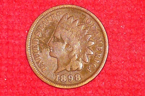 1898 Indian Head Penny Cent, Antique Coin, (127 Years Old). - Picture 4 of 16