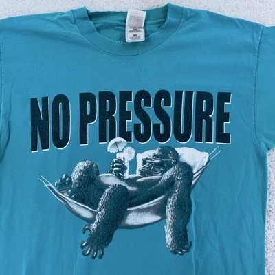 #ad #ad Vintage No Pressure Shirt Mens M L Gorilla Hammock Funny Nature 90s Tee $31.58