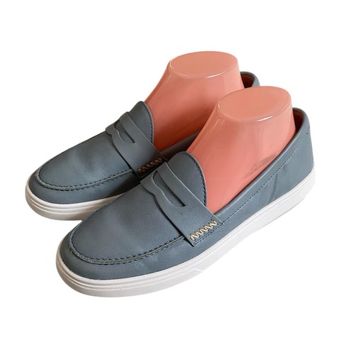 Portland Leather Good Patina Boardwalk Penny Loafers(glacier blue) Sz 9 - Picture 3 of 8