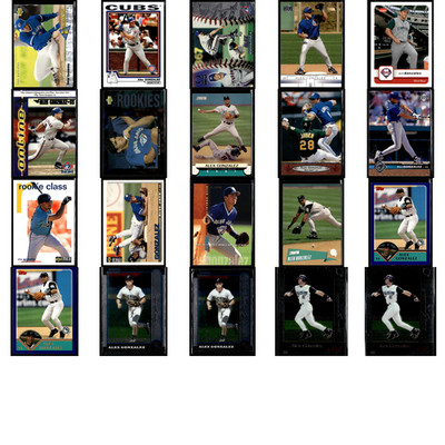 Alex Gonzalez (20) Baseball Card Lot Cubs Blue Jays Expos Marlins