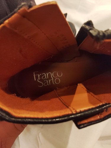 Sarto by Franco Sarto Leder Lori Stiefel Größe 7M schwarz seitlicher Reißverschluss runde Spitze - Bild 9 von 12