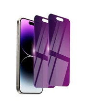 2 Pack Privacy Screen Protector iPhone 14 Pro Max (6.7 inches) Purple Privacy