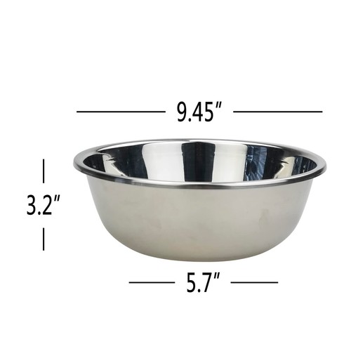Set of 4 Stainless Steel Serving Bowls, Preparing and Mixing Bowls for Kitchen - Picture 2 of 7