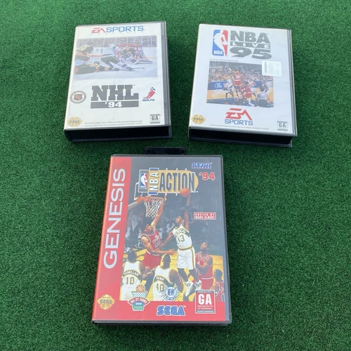 Sega Genesis Sports Game Bundle (NBA Live 95, NHL 94, And NBA Action 94)