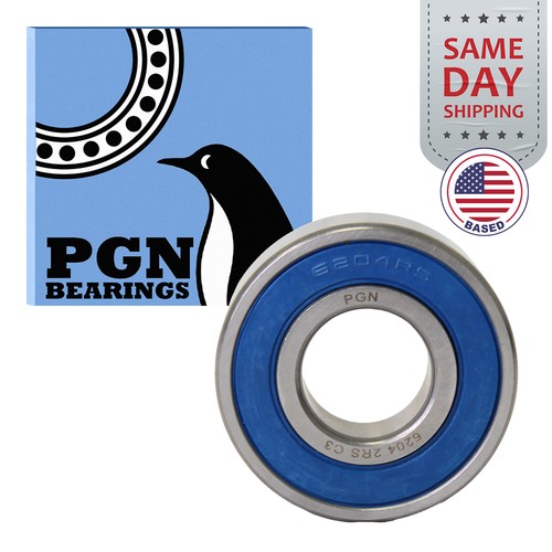 6204-2RS Premium Rubber Seal Ball Bearing C3 EMQ, 20x47x14, 6204 2RS 6204rs - Picture 1 of 11