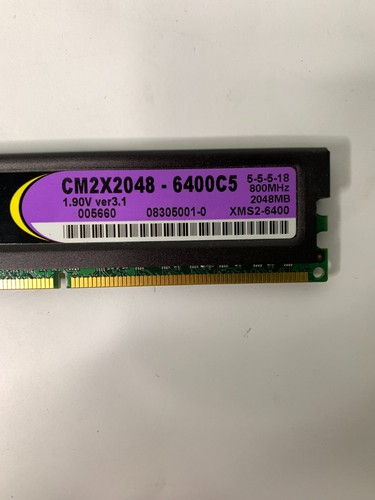 (2x2GB) 4GB DDR2-800 MHz DIMM Corsair CM2X2048-6400C5 – 1.9V – Ver 3.1 - Picture 3 of 4
