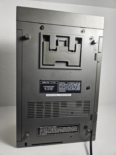 Supersonic Deluxe 5" s/w Fernseher mit AM/FM Radio Fc9100 Notfallvorbereitung getestet funktioniert - Bild 12 von 16