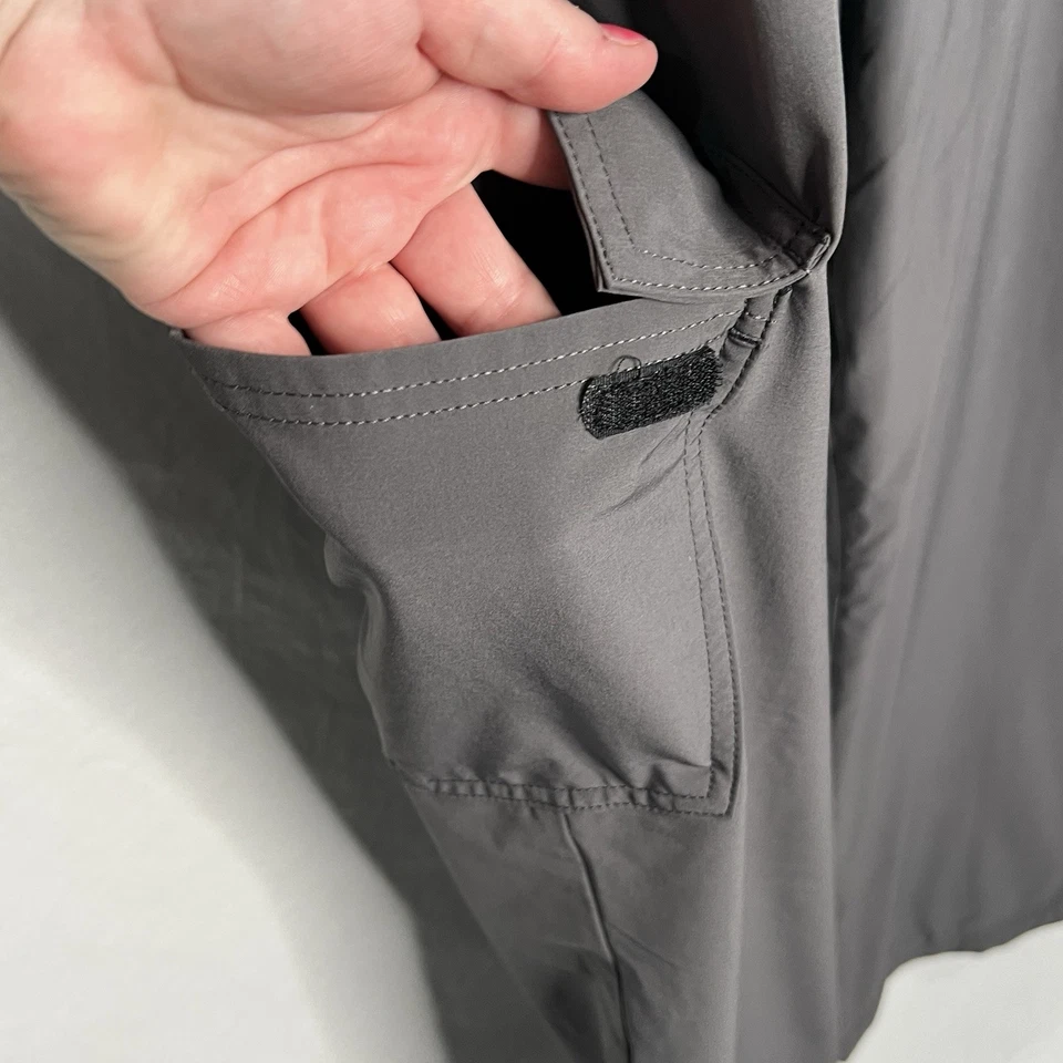 Calça cargo Eddie Bauer forrada de lã feminina tamanho 18 cinza elástica para caminhadas ao ar livre - Imagem 3 de 4