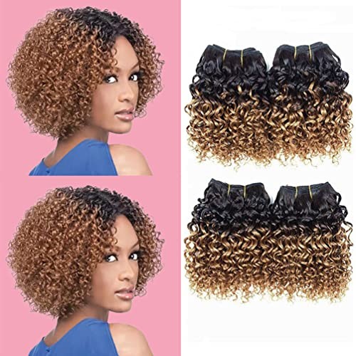 Kinky Curly Bundles Human Hair Bundles 8 inches Curly Human hair 4 Bundles - Picture 2 of 7