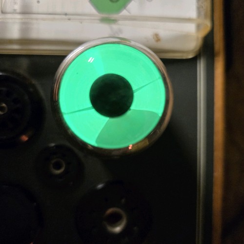 Dual Stereo Signal 6AF6G RCA Station Tuning Magic Eye Tube. Green VU Army Corps - Picture 7 of 12