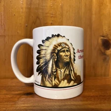 Leanin’ Tree Native American Indian MGW150 1977 Vintage Mug