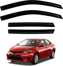 Window Visors Rain Guards for Toyota Corolla 2014-2019 Smoke 