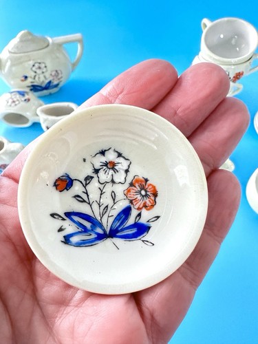 Two Vintage Ceramic Children’s Tea Sets Made In Japan Floral Pattern Nice Cond. - Picture 5 of 9