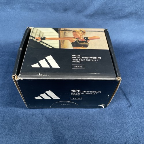 Adidas Ankle Wrist Weights Running Gym Training Adjustable Strap - 2 x 1 lbs - Picture 1 of 7