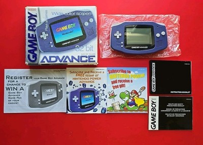 Game Boy Advance System Nintendo AGB-001 Indigo Complete Box