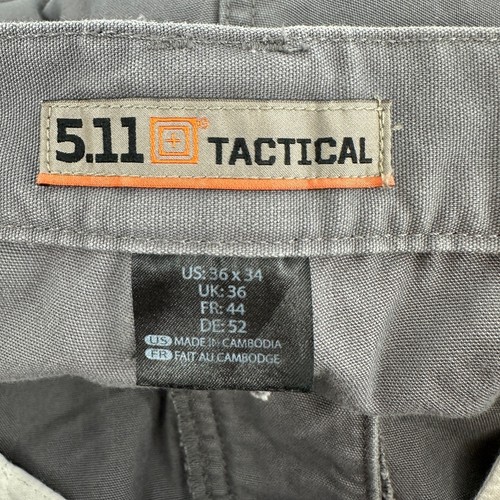 5.11 taktische graue Cargohose grau Utility Outdoor Chore robust Herren 36 x 34 - Bild 9 von 10