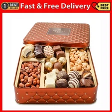 BONNIE and POP – Nuts and Chocolate Gift Box – Chocolate Covered Pretzels, Assor