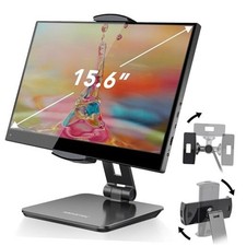 Business Kiosk Aluminum Tablet iPad Stand, 360 Swivel Tablet Phone Grey