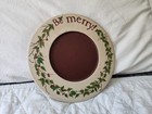 Candle Plate Be Merry With Holly