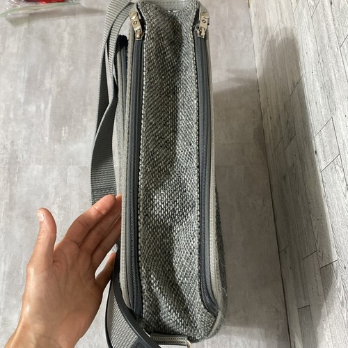 Vintage Samsonite Profile Tweed Travel Shoulder Bag Carry On 1980s Gray Clean - Picture 7 of 16