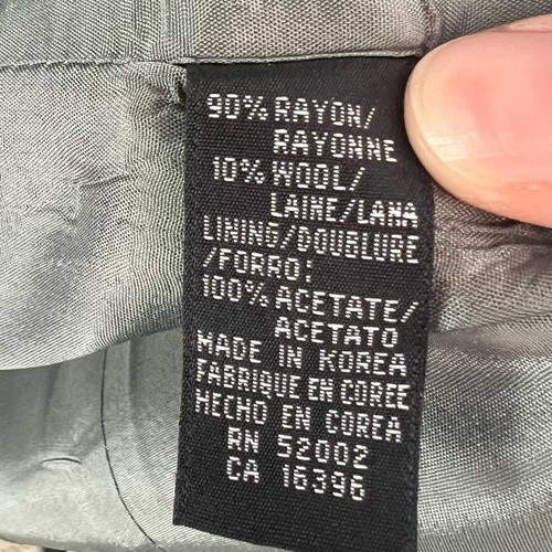 Liz Claiborne Damen Gr. 16 grau karierte Berufsjacke, längere Länge #1651 - Bild 12 von 12