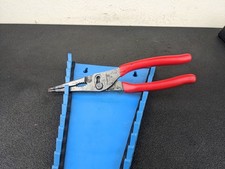#bm499 Snap On Tools LN47ACF 9in Soft Grip Long Nose Slip Joint Pliers Red