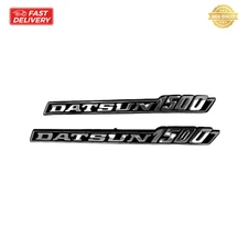 Datsun 1500 620 Fender Badge Pair – Metal Die-Cast Emblems,  2 Piece Set, Vintag