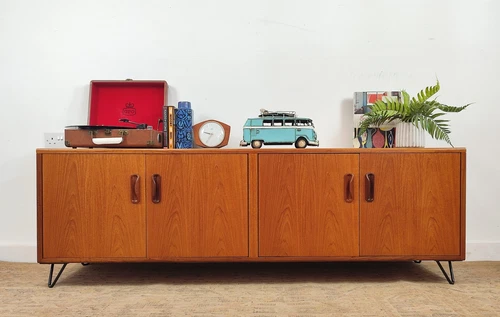 Vintage G Plan Sideboard Teak Fresco Mid Century Danish Style Hairpin Legs  Del