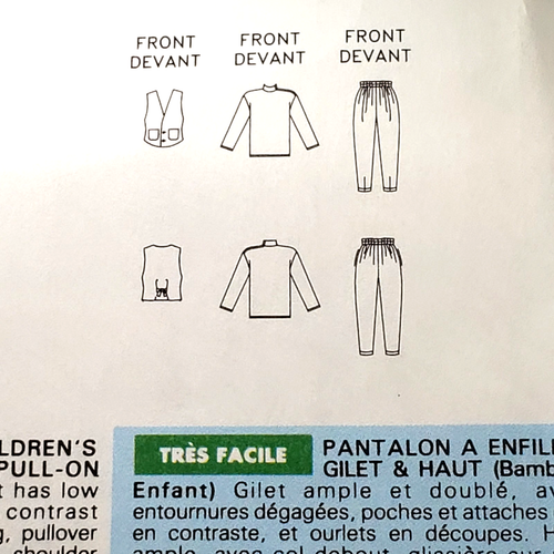 2 Vintage BusyBodies 5346 + 6374 Kleinkind Oberteil Hose Weste Pullover Schnittmuster - Bild 8 von 10