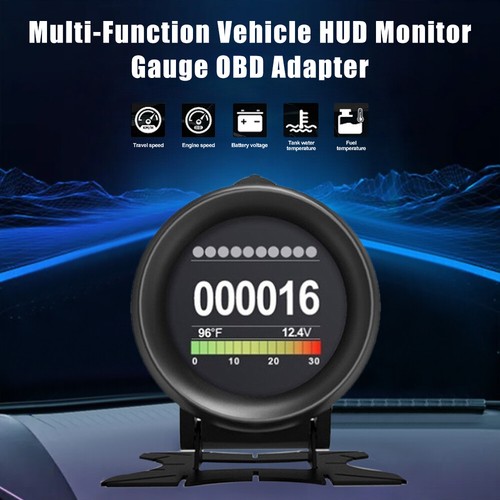 Car OBD Meter OBD2 HUD Digital Water Temp Gauge Voltage Speed Display Meter - Picture 15 of 19