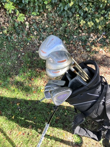 Ladies Golf Clubs Driver 3-5 Woods Irons Sw Pw Putter New Golf Stand Bag - Picture 8 of 20