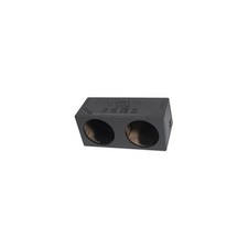 Qpower QBOMB12S 12 in. Dual Hole Sealed Speaker Box  Black