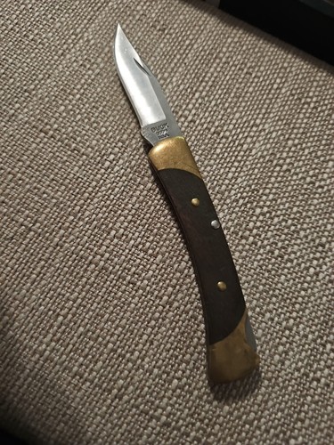 BUCK USA 055 Lockback Folding Pocket knife Wood Handle - Great condition
