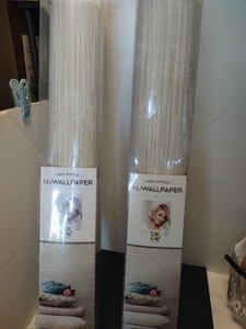 NuWallpaper NU2875 Grassweave Cream Peel and Stick Wallpaper 688