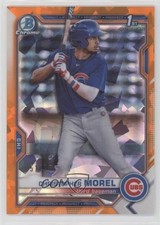 2021 Bowman Sapphire Edition Orange Refractor 51/75 Christopher Morel 0rj7