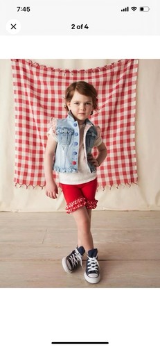Matilda Jane Girls Enchanted Garden Ruby Red Shorties Shorts size 10 New - Picture 3 of 4