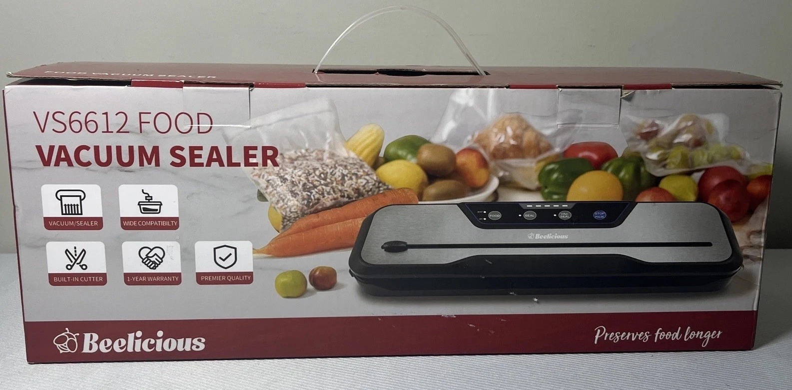 Vacuum Sealer Food Grade Machine and kit, Automatic Air Sealing - Brand New
