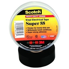 Super 88 Vinyl Electrical Tape, 3/4 in x 66 ft in, Black 3M™  7000006092