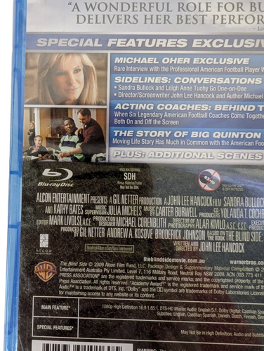 The Blind Side (2009) Blu-Ray Region B (AU) Brand New & Sealed Sandra Bullock - Picture 5 of 6