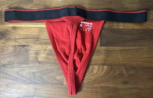 Papi Men’s Thong XL Red Cotton G String Pappi SEXY Thick Band - Picture 6 of 6