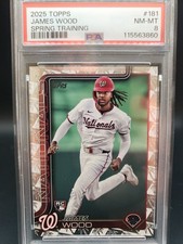 2025 Topps James Wood Spring Training #181 Psa8