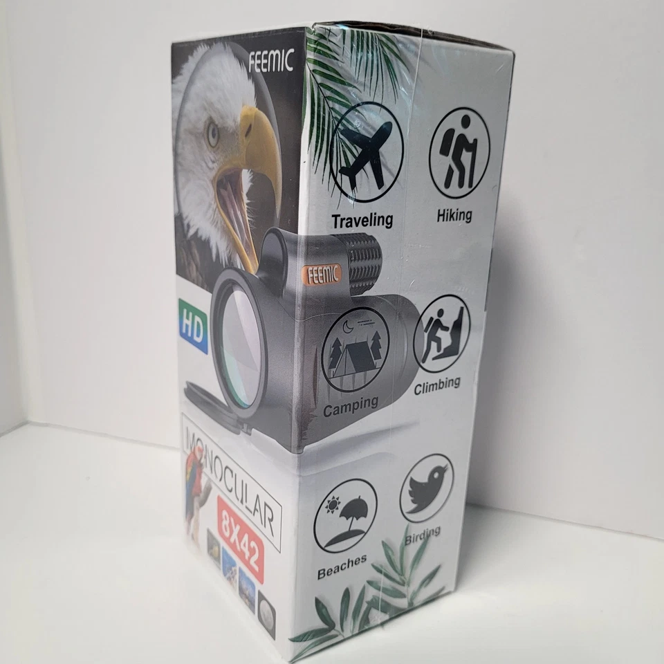 Feemic HD High Quality Monocular 8 x 42 New Sealed Birding Hunting Travel Beach - Image 2 of 4