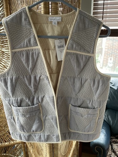 NEW J Jill Pure Jill Cotton Dobby Vest XS Petite $109 Tags - Picture 9 of 13