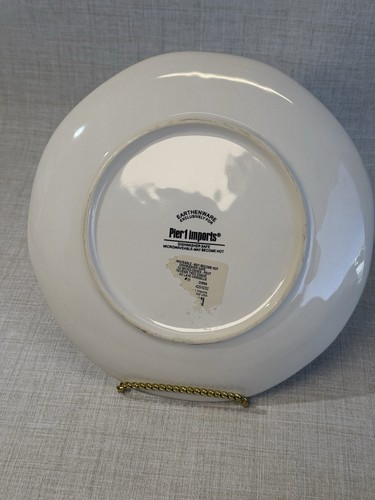 Pier 1 Imports Sandpiper Bird Salad Plate 8”Earthenware Nautical Beach - Picture 3 of 3