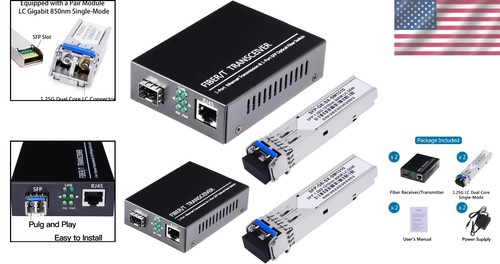 Dual LC Single-Mode Media Converter Kit for Stable Long-Distance Connectivity - Picture 2 of 11